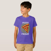 Pizza-ontwerp op vrijdag - Kinderen Basic T-Shirt (Voorkant volledig)