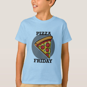 Pizza-ontwerp op vrijdag - Kinderen Basic T-Shirt