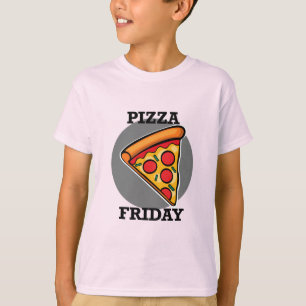 Pizza-ontwerp op vrijdag - Kinderen Basic T-Shirt