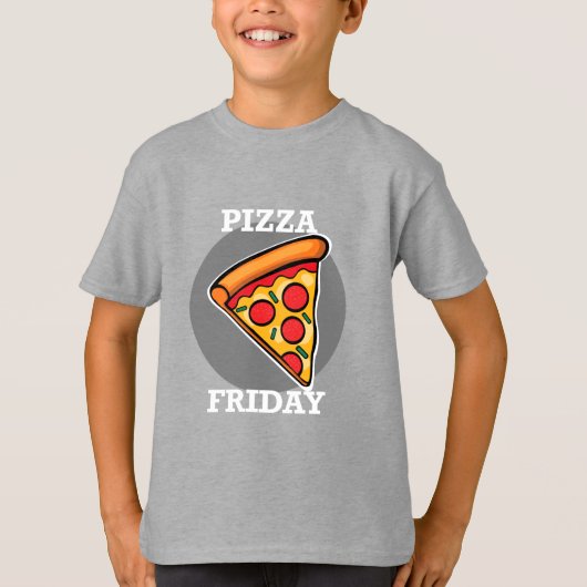 Pizza-ontwerp op vrijdag - Kinderen Basic T-Shirt (Voorkant)