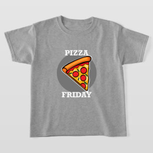 Pizza-ontwerp op vrijdag - Kinderen Basic T-Shirt