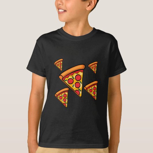 Pizza-ontwerp op vrijdag - Kinderen Basic T-Shirt (Voorkant)