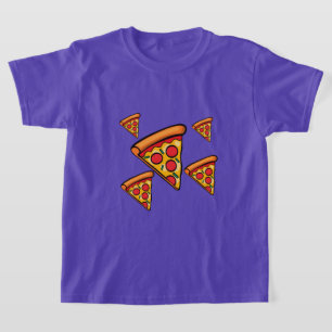 Pizza-ontwerp op vrijdag - Kinderen Basic T-Shirt