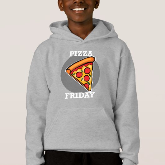 Pizza-ontwerp op vrijdag — Kinderen Pullover-hoede (Voorkant)