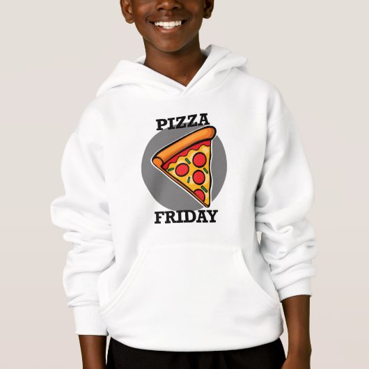 Pizza-ontwerp op vrijdag — Kinderen Pullover-hoede (Voorkant)