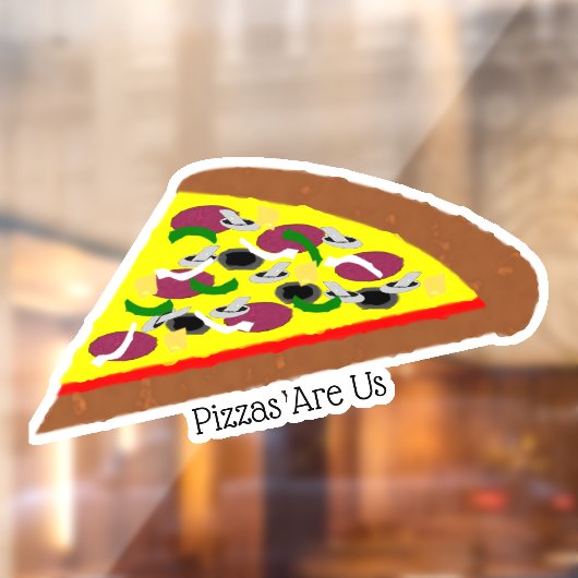 Pizza-ontwerp Raamsticker (Vel 2)