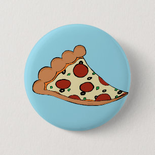 Pizza-ontwerp Ronde Button 5,7 Cm