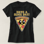 Pizza-ontwerp voor mannen en vrouwen - een feestda t-shirt (Design voorkant)