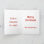 Pizza op aarde Kerstmis Feestdagen Kaart (Binnen)