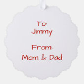 Pizza op aarde Kerstmis Ornament Kaart (Achterkant)