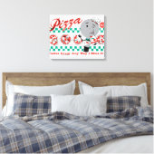 Pizza op elke manier waarop ik het Retro Canvas sc Afdruk (Insitu (Slaapkamer))