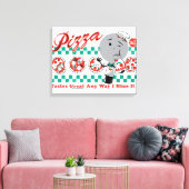 Pizza op elke manier waarop ik het Retro Canvas sc Afdruk (Insitu (Woonkamer))