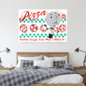 Pizza op elke manier waarop ik het Retro Canvas sc Afdruk (Insitu (Slaapkamer))