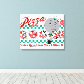 Pizza op elke manier waarop ik het Retro Canvas sc Afdruk (Insitu (Houten vloer))