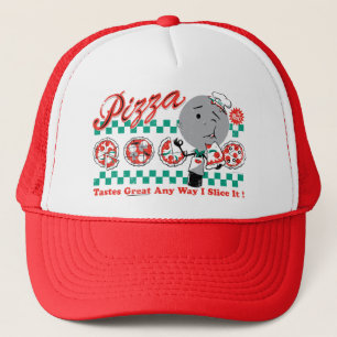 Pizza, op welke manier dan ook, ik plak het Retro  Trucker Pet