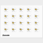 Pizza opgelost ronde sticker (Vel)
