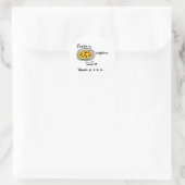 Pizza opgelost ronde sticker (Tas)