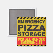 PIZZA OPSLAG koelkast Magneet (Voorkant / Achterkant)