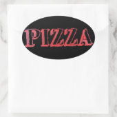Pizza Oval Sticker (Tas)