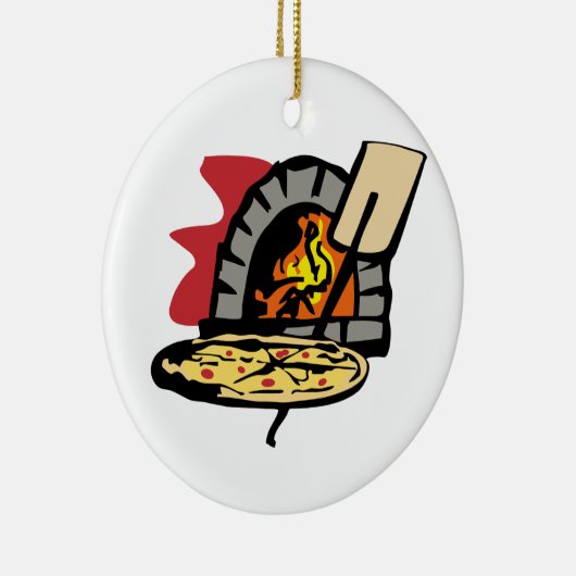 Pizza Oven Keramisch Ornament (Rechts)