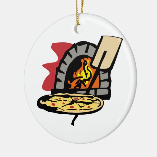 Pizza Oven Keramisch Ornament (Links)