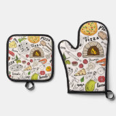 Pizza ovenwant & pannenlap set (Voorkant)
