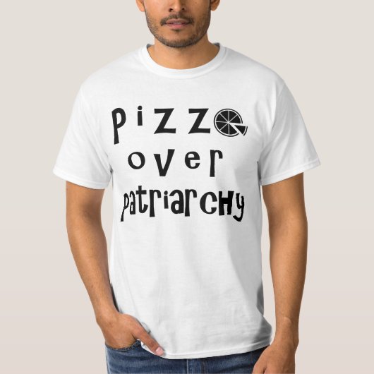 Pizza over patriarchie - Versie 2 T-shirt (Voorkant)