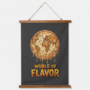 Pizza Overload Planeet Hangend Wandkleed