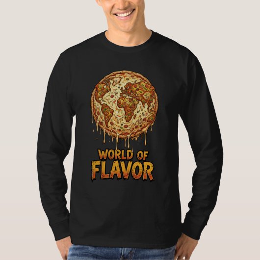 Pizza Overload Planeet T-shirt (Voorkant)