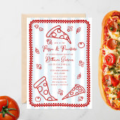 Pizza & Pacifiers Sketch Doodle Boy Baby shower Kaart