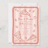 Pizza & Pacifiers Sketch Doodle Girl Baby shower Kaart (Voorkant)