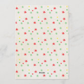 Pizza & Pajamas Christmas Sleepover Birthday Party Kaart (Achterkant)