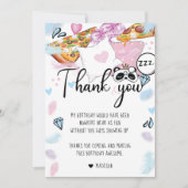 Pizza & Pajamas Slumber Party Bedankkaart (Voorkant)