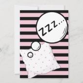 Pizza & Pajamas Slumber Party Bedankkaart (Achterkant)