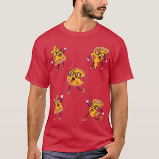 Pizza Pak Grappig Eten familie T-shirt