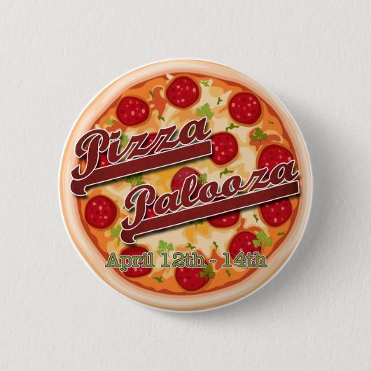 Pizza Palooza Ronde Button 5,7 Cm (Voorkant)