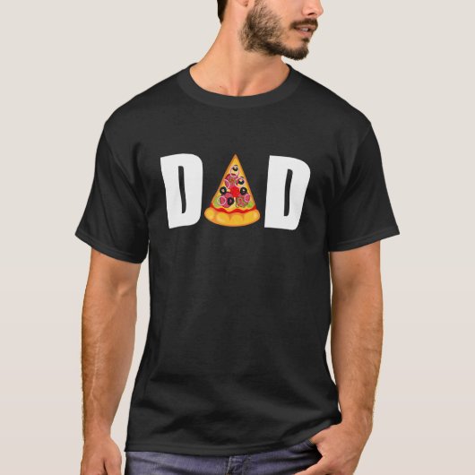Pizza Pap Vaderdag van Dochter Zoon Vrouw Voor T-shirt (Voorkant)