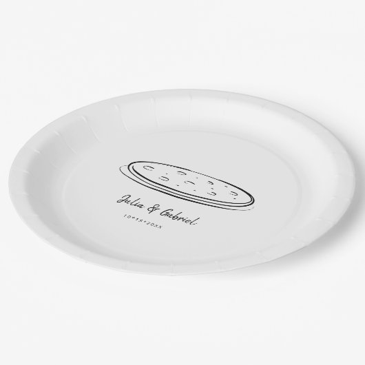 Pizza Papieren Bordje (Gekanteld)