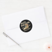 Pizza Paradise Ronde Sticker (Envelop)