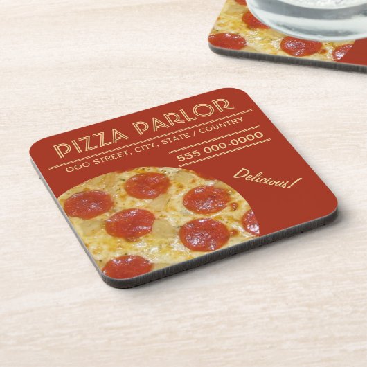Pizza Parlor aangepaste onderzetters (Linkerzijde)