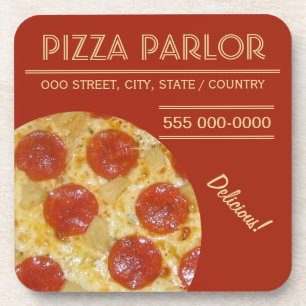Pizza Parlor aangepaste onderzetters
