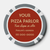PIZZA PARLOR aangepaste poker chips (Achterkant)