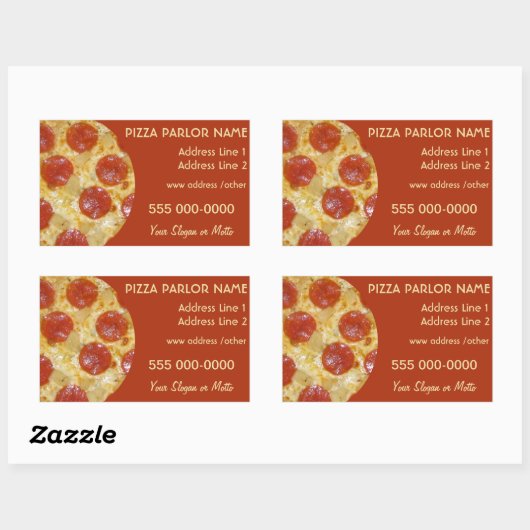 Pizza Parlor aangepaste stickers (Vel)