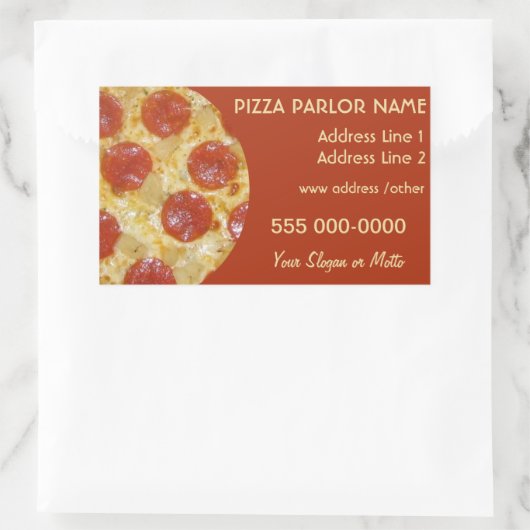 Pizza Parlor aangepaste stickers (Tas)