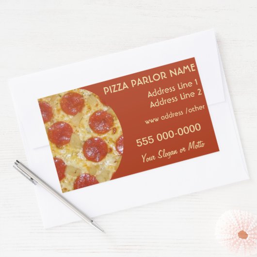 Pizza Parlor aangepaste stickers (Envelop)