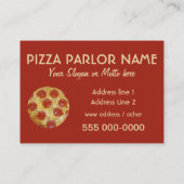 Pizza Parlor aangepaste visitekaartjes (Achterkant)