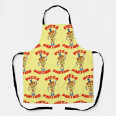 Pizza Partier Funny Cartoon Slice Fun Art Schort (Voorkant)