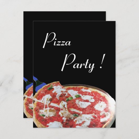 PIZZA PARTIJ, ITALIAANSE KITCHEN-diner, brunch Kaart (Voorkant / Achterkant)