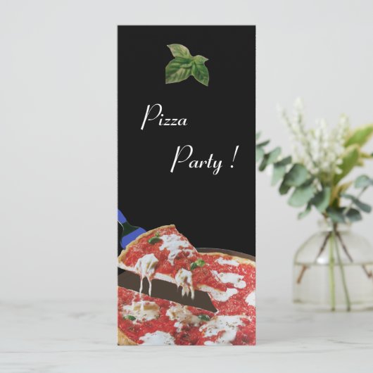 PIZZA PARTIJ, ITALIAANSE KITCHEN-diner, brunch Kaart (Staand voorkant)