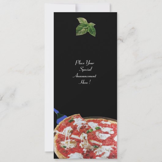 PIZZA PARTIJ, ITALIAANSE KITCHEN-diner, brunch Kaart (Achterkant)